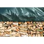 Nature - Bâche pour tas de bois - 5 x 6 m - HDPE 90 g/m² - 100% étanche - Traitement anti-UV - Couleur verte avec oeillets de fixation