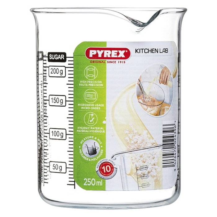 Pyrex Pot mesureur Kitchen Lab verre 0,25 L Pyrex Pot mesureur Kitchen Lab verre 0,25 L