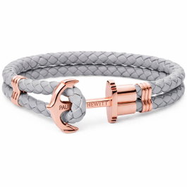 Paul Hewitt Bracelet en Cuir Bleu 16-17cm