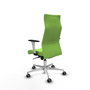 Piqueras Y Crespo Fauteuil Albacete avec mécanisme synchrone, tissu pistache et base aluminium