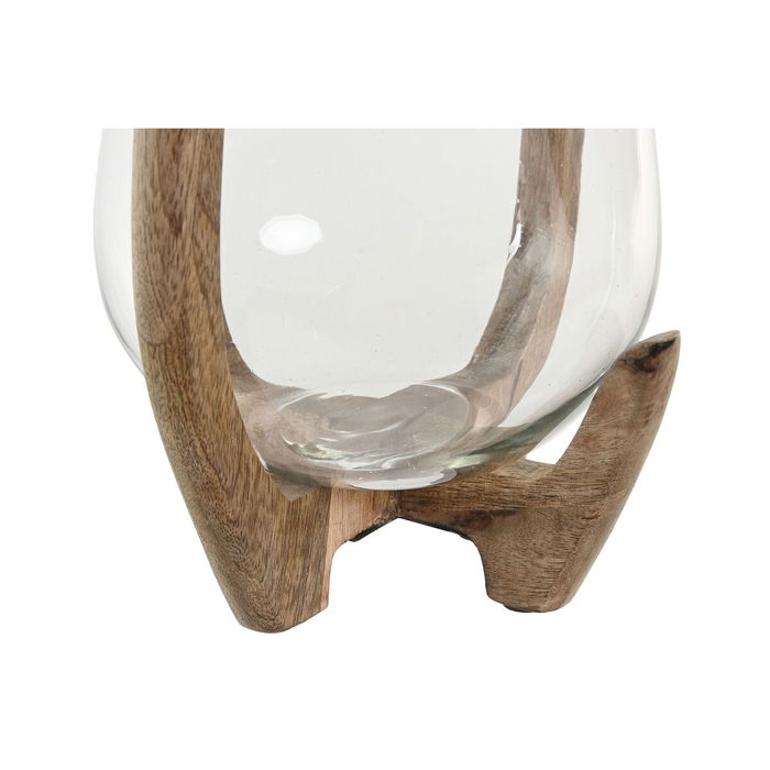 Bougeoir Home ESPRIT Naturel Verre Bois de manguier 18 x 18 x 33 cm Bougeoir Home ESPRIT Naturel Verre Bois de manguier 18 x 18 x 33 cm