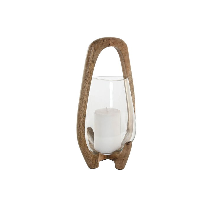 Bougeoir Home ESPRIT Naturel Verre Bois de manguier 18 x 18 x 33 cm Bougeoir Home ESPRIT Naturel Verre Bois de manguier 18 x 18 x 33 cm