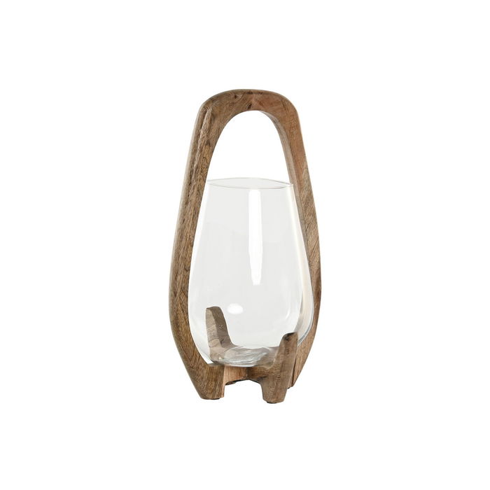 Bougeoir Home ESPRIT Naturel Verre Bois de manguier 18 x 18 x 33 cm Bougeoir Home ESPRIT Naturel Verre Bois de manguier 18 x 18 x 33 cm