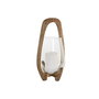 Bougeoir Home ESPRIT Naturel Verre Bois de manguier 18 x 18 x 33 cm