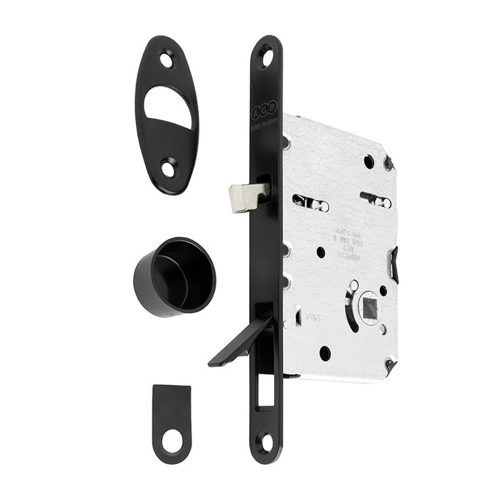 CERRAD/PICAP. MAGNETICOS Wave E50 - Picaporte magnétique pour porte coulissante de salle de bain - Finitions chromé satiné, noir mat ou blanc mat