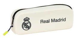 Safta Portatodo en silicone Real Madrid Équip. 25/26 - Boîte de rangement carrée 18.5 x 7.5 x 5.5 cm - À partir de 3 ans