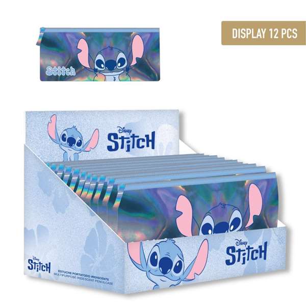 Cerdà Etui portatout Stitch - 22,5 x 11,5 x 1,5 cm - Bleu - Recommandé à partir de 3 ans