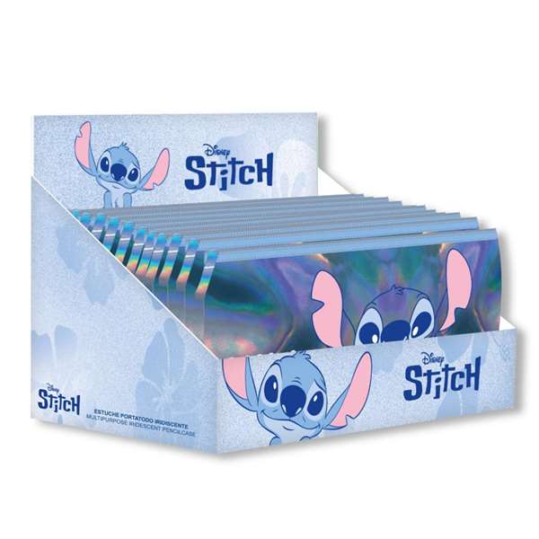 Cerdà Etui portatout Stitch - 22,5 x 11,5 x 1,5 cm - Bleu - Recommandé à partir de 3 ans