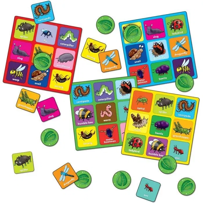 Orchard Little Bug Bingo - Jeu de bingo coloré avec insectes - Association et apprentissage pour enfants de 3 à 6 ans - Jeu éducatif