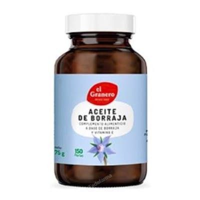 El Granero Huile de Bourrache 150 Perles Complément Alimentaire El Granero Huile de Bourrache 150 Perles Complément Alimentaire
