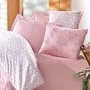 Parure de lit Best 1 housse de couette 140 x 200 cm + 2 taies d'oreiller 60 x 60 cm - Coton renforcé imprimé moderne rose - Décoration tendance