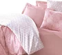 Parure de lit Best 1 housse de couette 140 x 200 cm + 2 taies d'oreiller 60 x 60 cm - Coton renforcé imprimé moderne rose - Décoration tendance