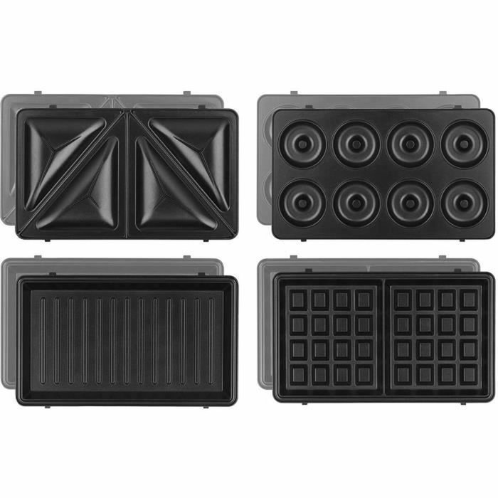 Weasy JOY600 Appareil à croque-monsieur 4 en 1, 750W, Noir