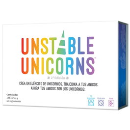 TeeTurtle Jeu de Cartes Stratégique Unstable Unicorns - 2 à 8 Joueurs, Dès 8 Ans - Version Espagnole