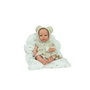 Muñecas Arias - Poupée reborn Arias 38 cm Max Beige avec coussin (corps en vinyle, sexe garçon) - Produit en espagnol
