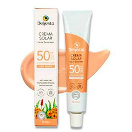 DEHESIA Crème Faciale Solaire SPF 50 avec Couleur Bio 30ml