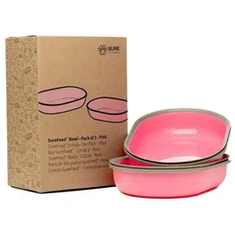 Sureflap SUREFEED Bol simple - Lot de 2 (rose)