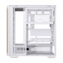 Einarex PULSE P800 RGB White Boîtier PC Semi-Tour ATX Gaming Vitre Trempée 4 Ventilateurs RGB USB-C Blanc