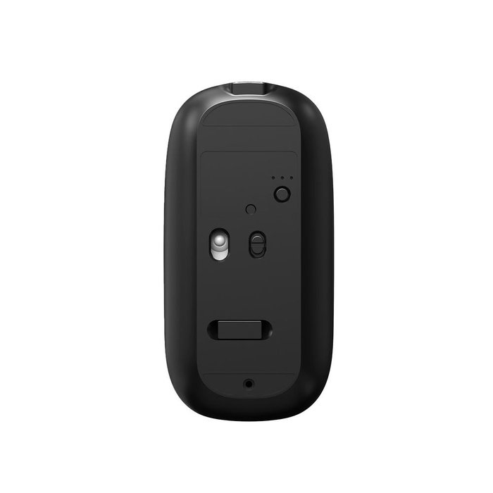 Coolbox Souris Sans Fil IA WA02 - Bluetooth 5.0 & 2.4 GHz - Optique 1000/1600 DPI - Batterie Rechargeable USB-C - Noir
