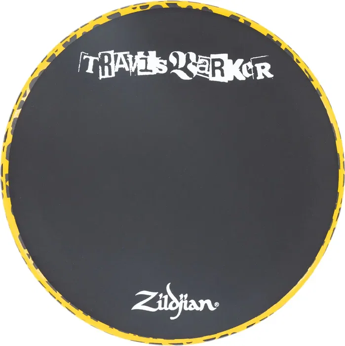 Zildjian Pad de Pratiques Signature Travis Barker 6" - Double Face Silicone/Mousse, Motif Guépard Orange