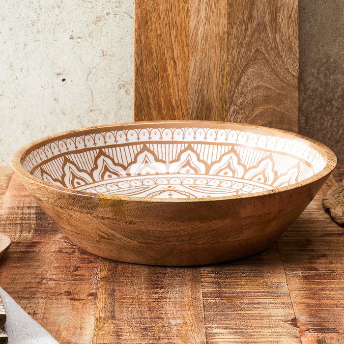 Home Deco Factory Saladière Dune Terrac 33 cm en bois de manguier Home Deco Factory Saladière Dune Terrac 33 cm en bois de manguier