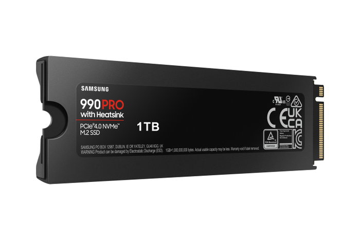 Samsung 990 PRO Heatsink 1TB M.2 NVMe SSD