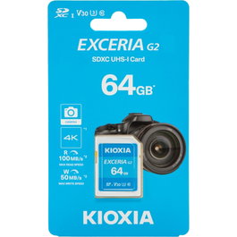 Kioxia Exceria SDXC UHS-I 64 Go Class 10 V30 U3 LNEX2L064GG4