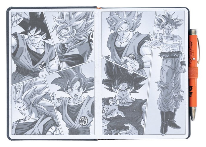Dragon Ball carnet premium A5 avec stylo projecteur Super Goku Dragon Ball carnet premium A5 avec stylo projecteur Super Goku