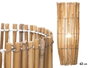 Giftdecor Lampe en Bambou Ronde Moyenne Naturelle 21.5x62x21.5 cm (Set de 2)