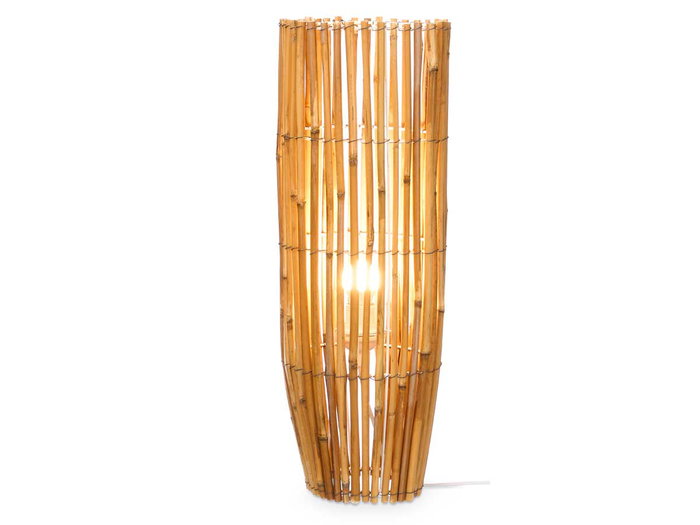 Giftdecor Lampe en Bambou Ronde Moyenne Naturelle 21.5x62x21.5 cm (Set de 2) Giftdecor Lampe en Bambou Ronde Moyenne Naturelle 21.5x62x21.5 cm (Set de 2)