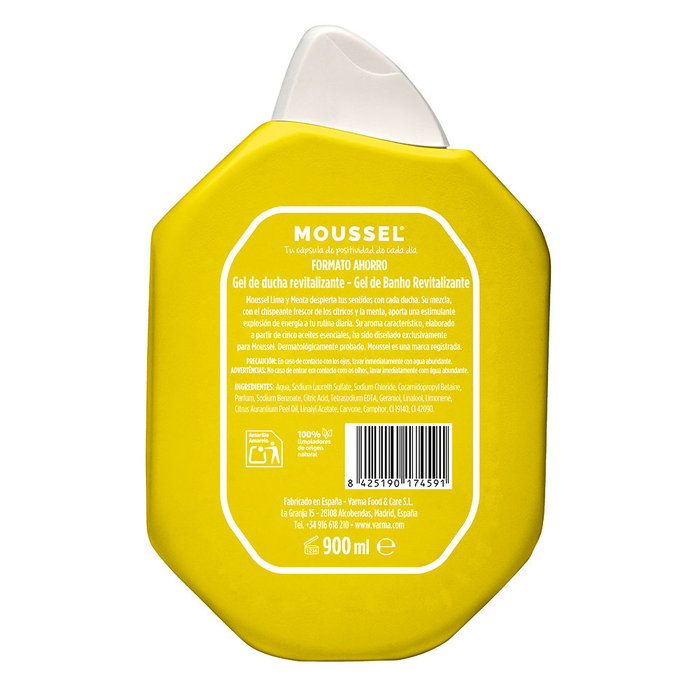 Moussel Gel douche revitalisant Citron vert et Menthe 900 ml