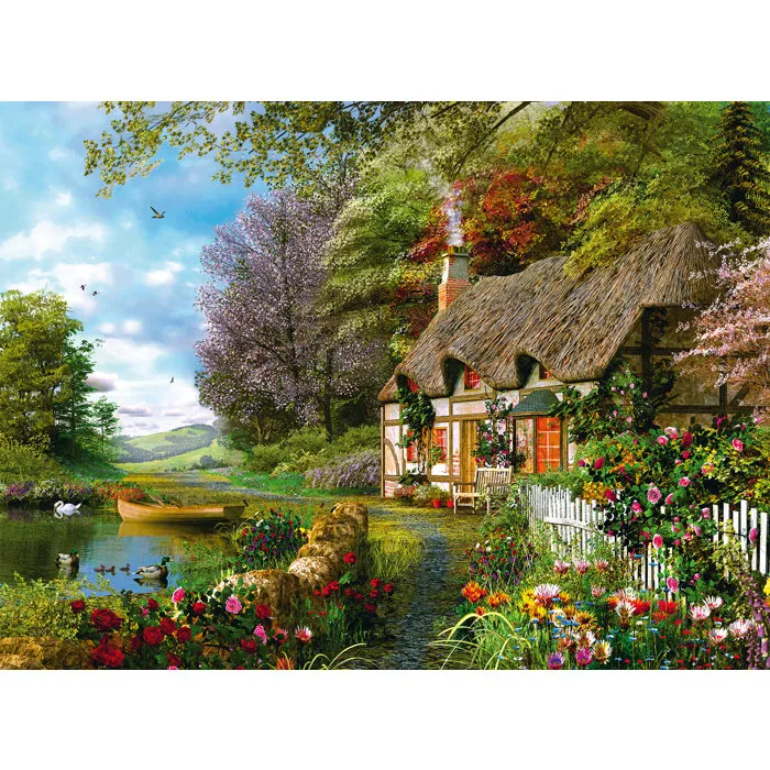 Ravensburger Puzzle Adulte 1500 Pièces - Cottage de Campagne - Dès 14 Ans - Qualité Supérieure - 12000700