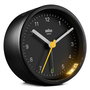 Braun BC-12-B Réveil Classique Analogique à Mouvement Continu Silencieux avec Lumière de Fond et Aiguilles Luminiscentes Noir
