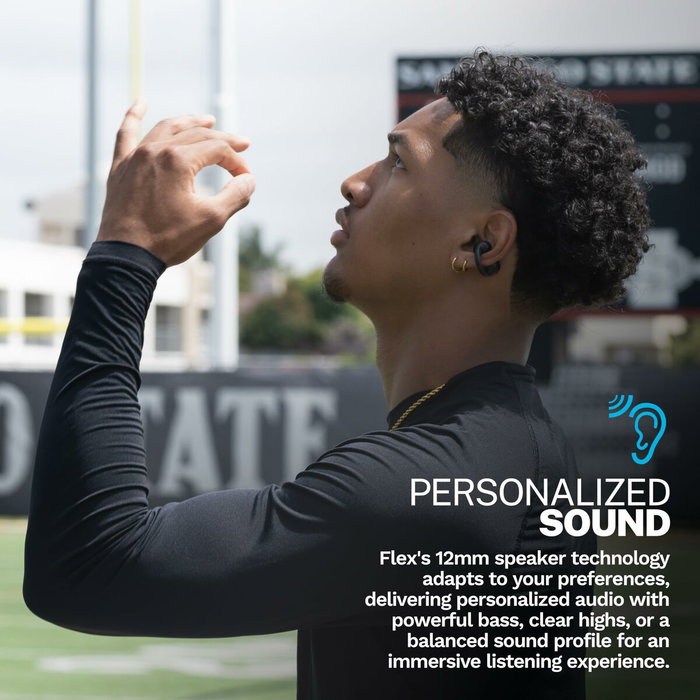 Écouteurs Sans Fil avec Étui de Charge JLab IEUEBFLEXRBLK124 Noir