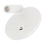 Spot LED rond 9 W orientable avec port USB-C 630 lm 3000 K blanc chaud mural