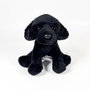 Bocalan Peluche Labrador noir assis 12 cm 939D00253 - Deqube