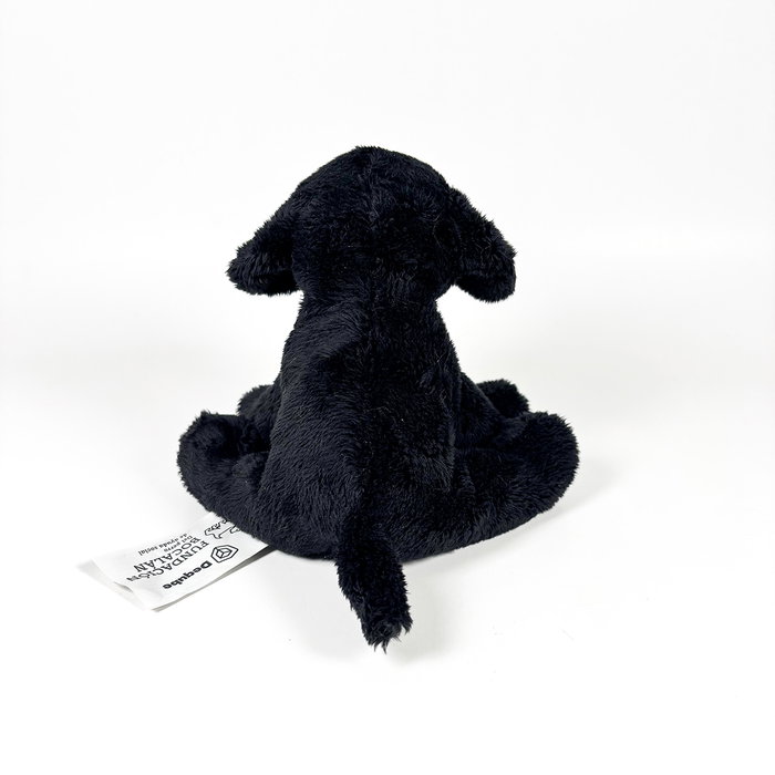 Bocalan Peluche Labrador noir assis 12 cm 939D00253 - Deqube