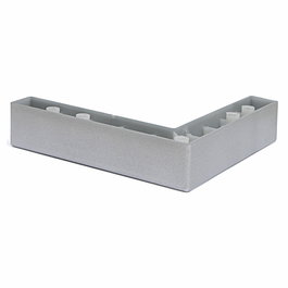 Q&Q SENKA Pate de plastique chromée RAL pour meuble, dimensions 180x180 mm, hauteur 40 mm