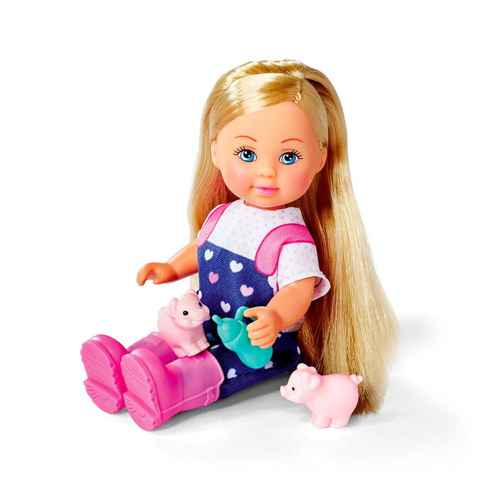Evi Love Poupée 'Ama Los Cerditos' 5733598 Simba avec Tablier et 4 Cochons, Multilingue (Anglais, Français, Allemand, Italien, Portugais, Espagnol) Evi Love Poupée 'Ama Los Cerditos' 5733598 Simba avec Tablier et 4 Cochons, Multilingue (Anglais, Français, Allemand, Italien, Portugais, Espagnol)