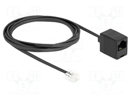 DELOCK Câble téléphonique RJ11 vers RJ45 2m noir