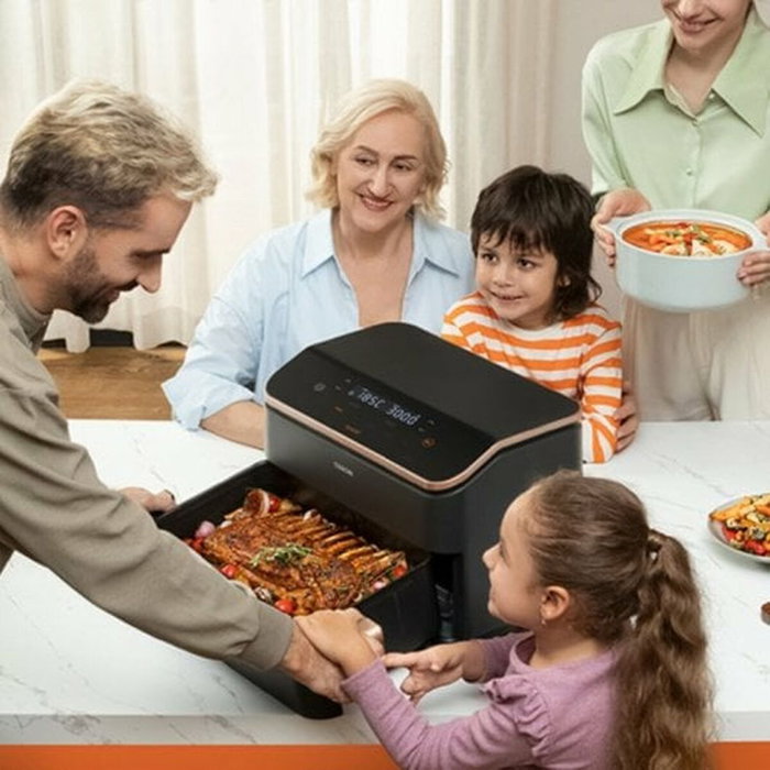 Cosori Dual Blaze Twinfry Chef Edition 10L Noir Argenté Métallisé Cosori Dual Blaze Twinfry Chef Edition 10L Noir Argenté Métallisé