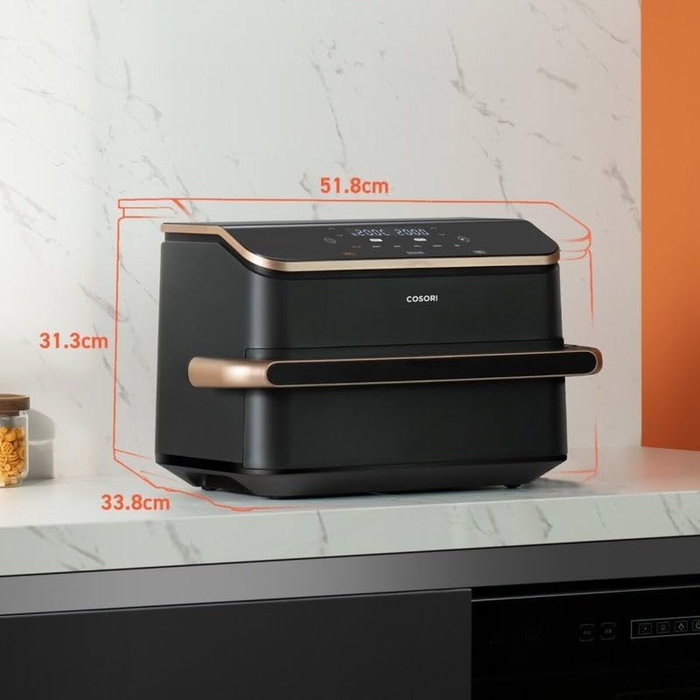 Cosori Dual Blaze Twinfry Chef Edition 10L Noir Argenté Métallisé Cosori Dual Blaze Twinfry Chef Edition 10L Noir Argenté Métallisé