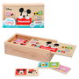 WOOMAX Domino Bébé Disney en Bois - 2 Modèles en 1, 28 Pièces, Taille 19 cm, Pour Enfants 24 Mois et Plus