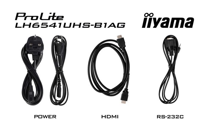 iiyama - Écran professionnel 65" 4K UHD (3840x2160) IPS - Panneau Haze 25% - Mode Portrait/Paysage - HDMI, USB, Haut-parleurs 2x10W - VESA 500x500 (incl. fixation murale)