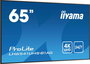 iiyama - Écran professionnel 65" 4K UHD (3840x2160) IPS - Panneau Haze 25% - Mode Portrait/Paysage - HDMI, USB, Haut-parleurs 2x10W - VESA 500x500 (incl. fixation murale)