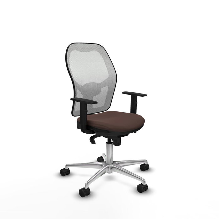 Piqueras y Crespo Chaise de Bureau 1D086N0 Blanc Brun foncé Piqueras y Crespo Chaise de Bureau 1D086N0 Blanc Brun foncé