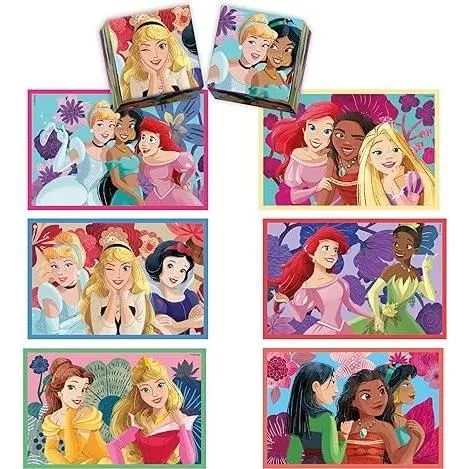 Clementoni Edukit Disney Princesses - Coffret d'apprentissage 4 en 1 avec 2 puzzles, jeu de mémoire et 6 cubes - Développe logique et dextérité