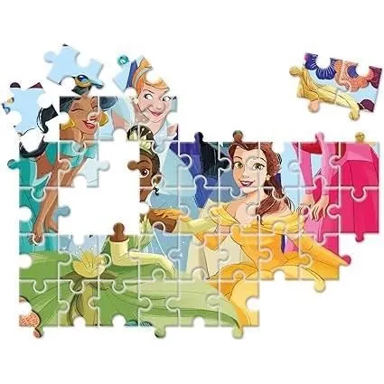 Clementoni Edukit Disney Princesses - Coffret d'apprentissage 4 en 1 avec 2 puzzles, jeu de mémoire et 6 cubes - Développe logique et dextérité