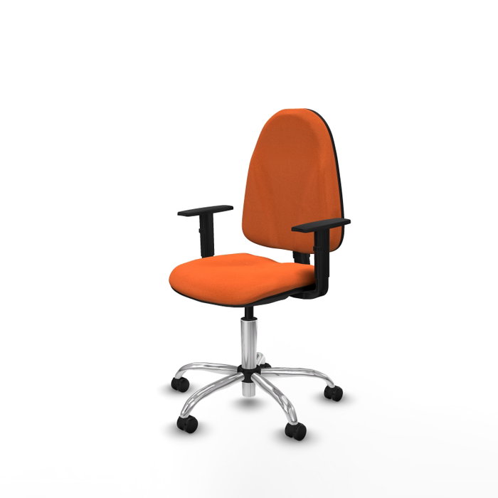 PIQUERAS Y CRESPO Chaise de bureau Algarra, tissu orange, base chromée PIQUERAS Y CRESPO Chaise de bureau Algarra, tissu orange, base chromée