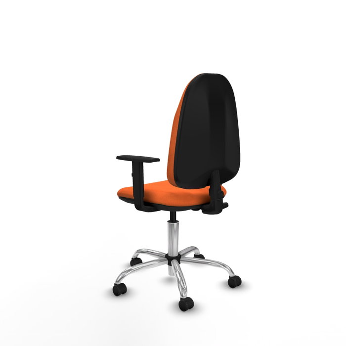 PIQUERAS Y CRESPO Chaise de bureau Algarra, tissu orange, base chromée PIQUERAS Y CRESPO Chaise de bureau Algarra, tissu orange, base chromée